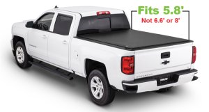 GMC Sierra Tonneau Cover - Tonno Pro - Lo-Roll - Black - `14-`19